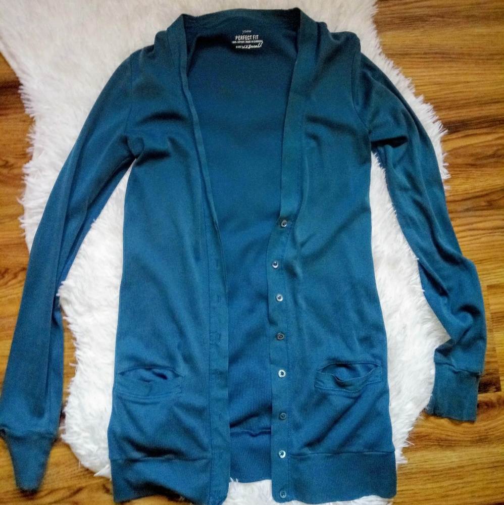 J. Crew Perfect Fit Cardigan Blue